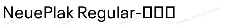 NeuePlak Regular字体转换
